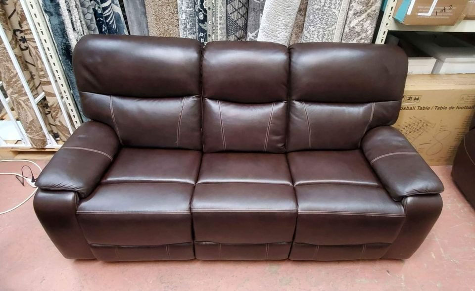 Thumbnail: New Fallon Leather Power Reclining Sofa with Power Headrests