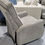 Thumbnail: New Fabric Swivel Gliding Recliner In Wheat