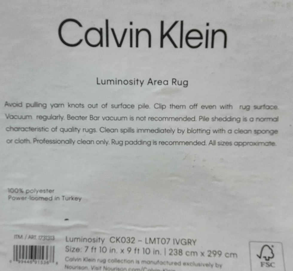 Thumbnail: New Calvin Klein Area Rug, 8’ x 10’, Gray Ivory