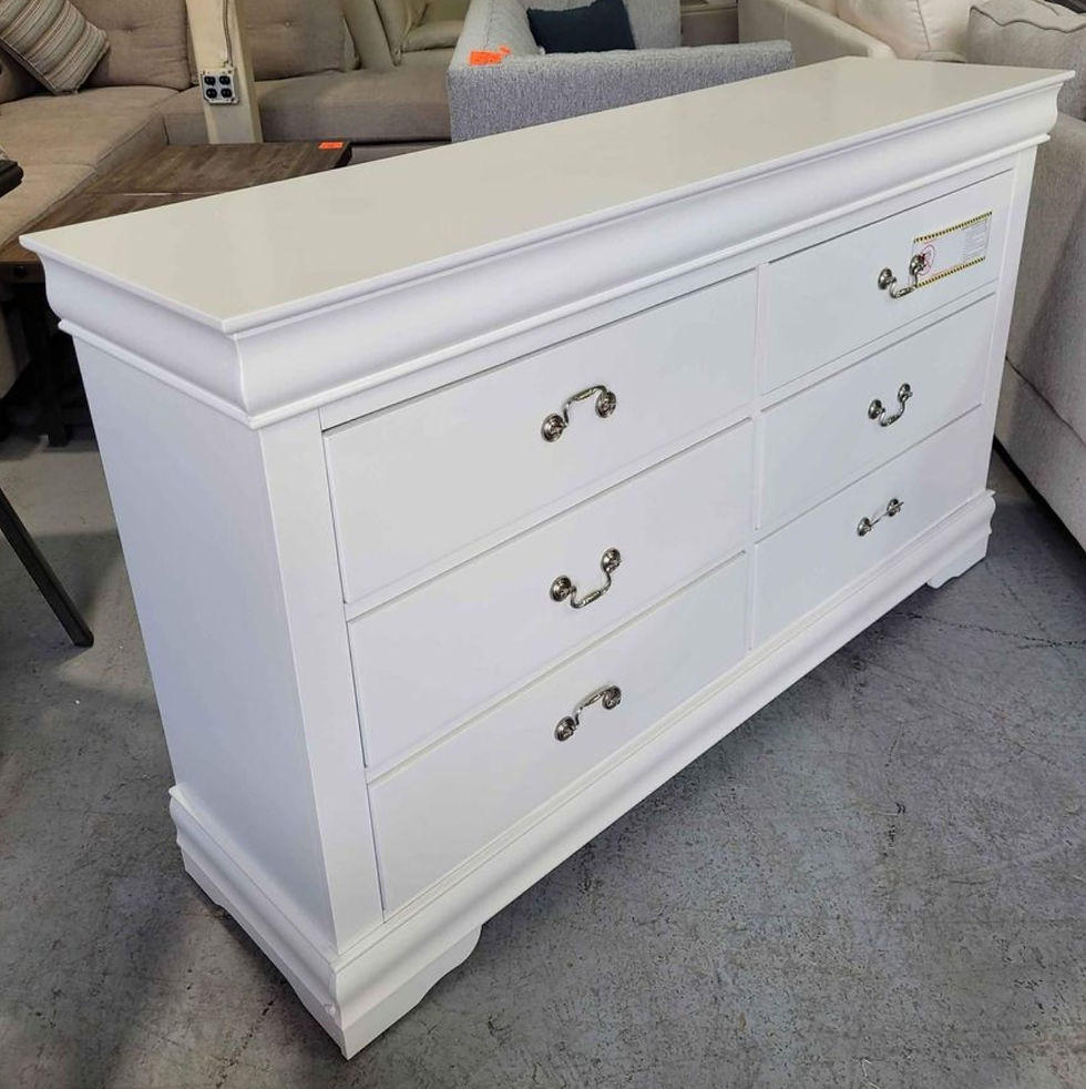 Thumbnail: New Six Storage Drawer Dresser, White