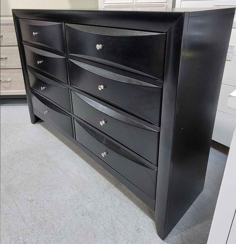 Thumbnail: New 8 Drawers Dresser Contemporary Modern, Black