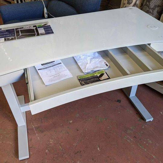 Thumbnail: 47" Adjustable Height Desk, Wireless Desktop Charging Station