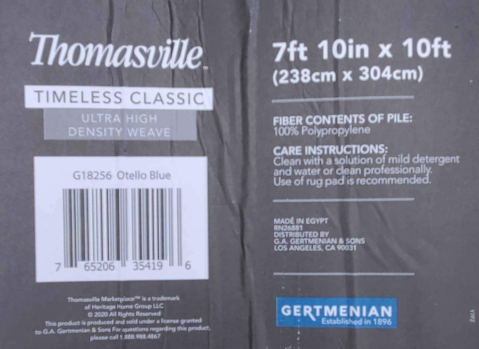 Thumbnail: New Thomasville Area Rug, 8ft x 10ft, Blue Gray