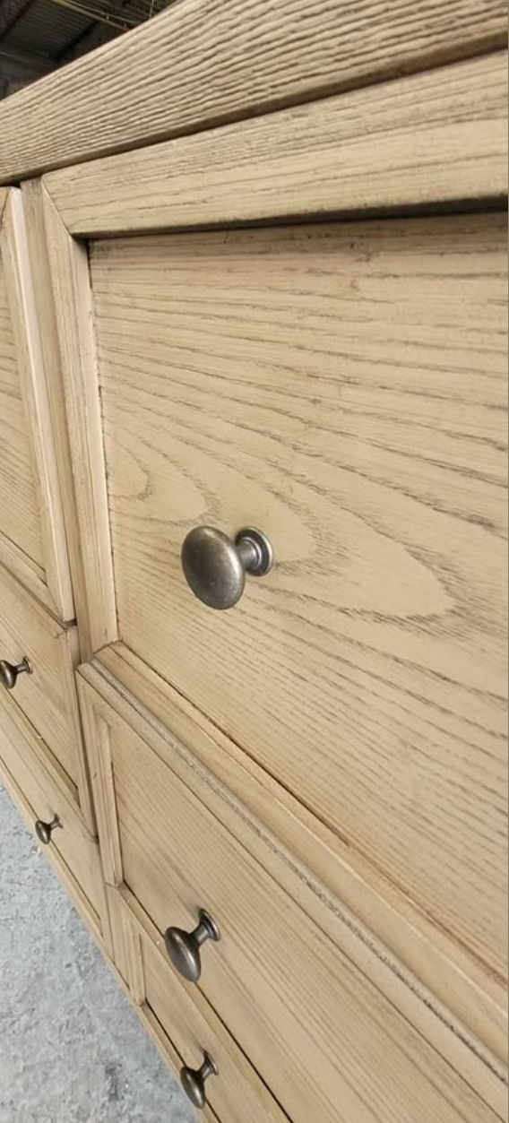 Thumbnail: New 6 Drawer Dresser, Natural Wood Finish
