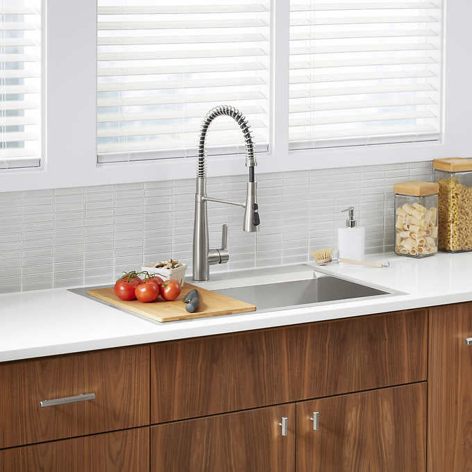 Thumbnail: New Kohler Stainless Steel Sink and Faucet Package, Professional-style
