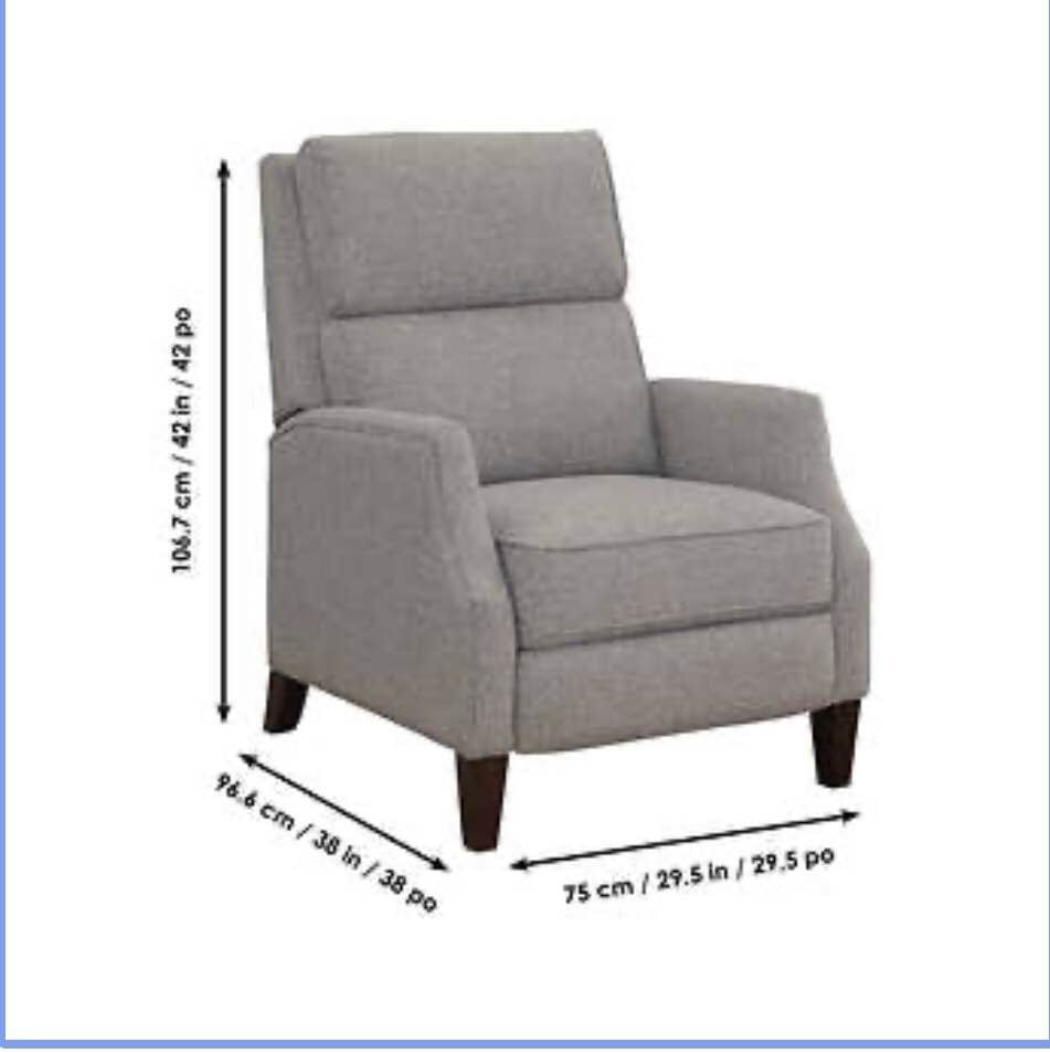 Thumbnail: New Fabric Pushback Recliner by Synergy Home, Gray