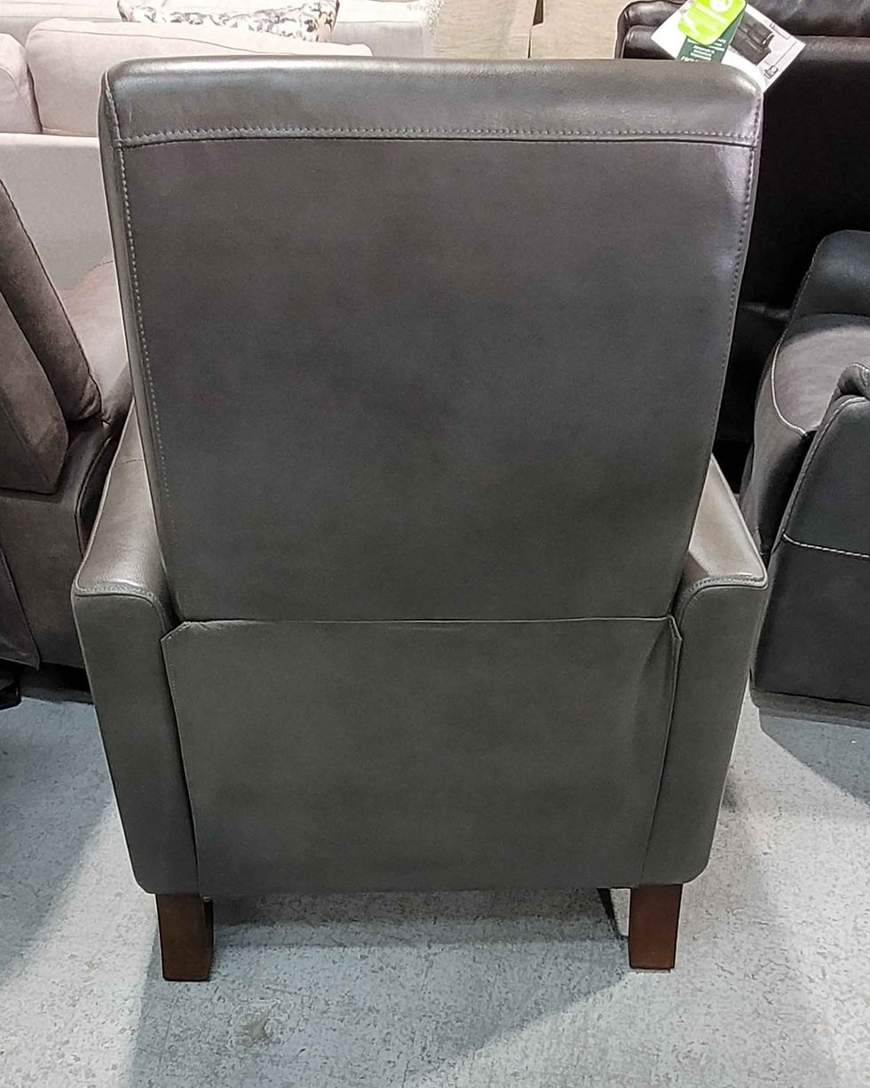 Thumbnail: New Gray Barcalounger Leather Pushback Recliner