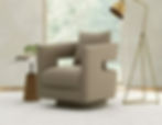 Thumbnail: 2 New Upholstered Swivel Barrel Accent Chair With Pillow, Tan