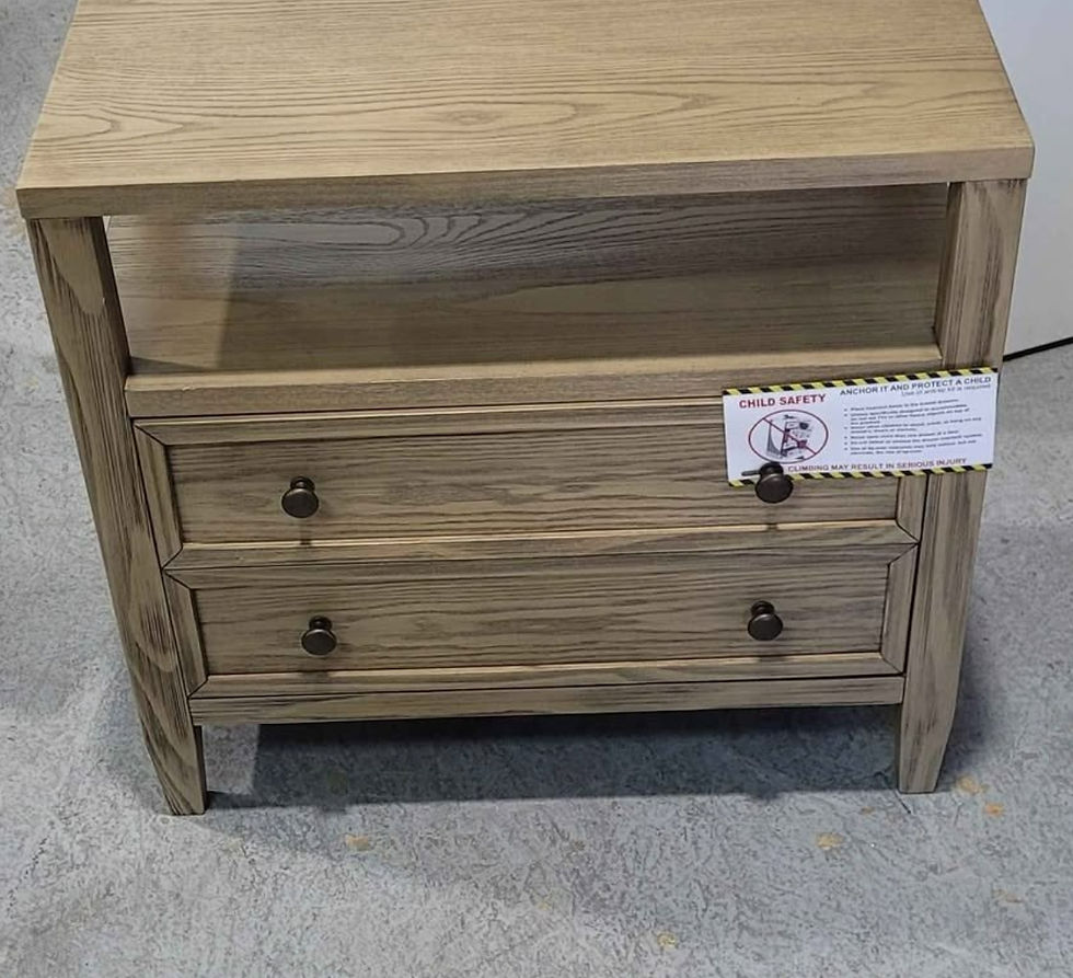 Thumbnail: New 5 Piece Queen Bedroom Set, Natural Wood Finish