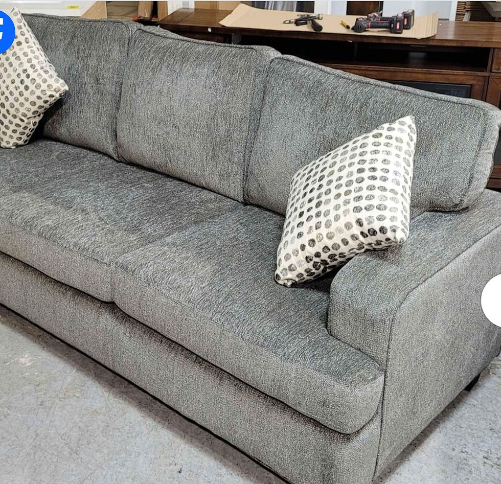 Thumbnail: New Fabric Sofa With Pillow, Ink Grey