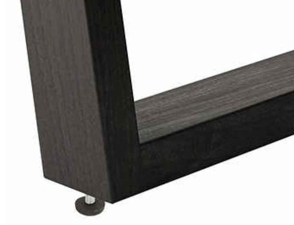 Thumbnail: 76'' Live Edge Mahogany Solids Table, Brown Top And Black Base