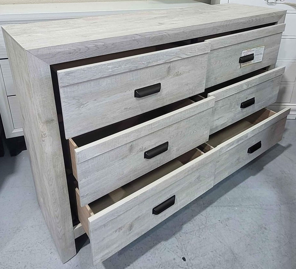 Thumbnail: New 6 Drawer Dresser, Cream
