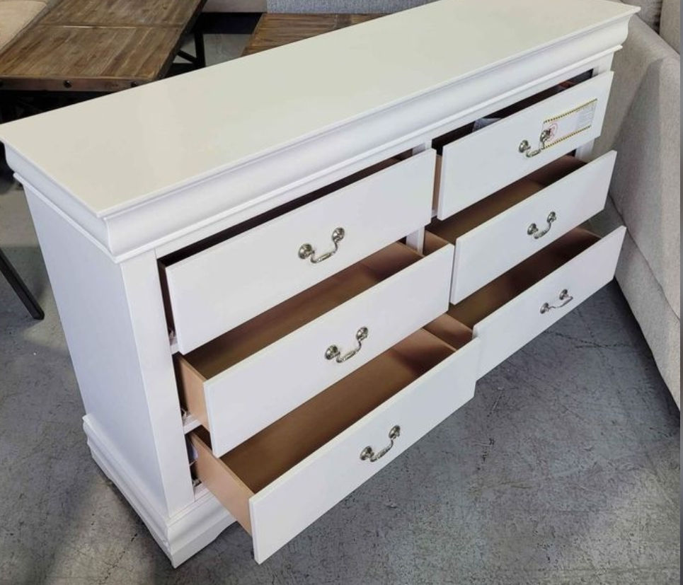 Thumbnail: New Six Storage Drawer Dresser, White