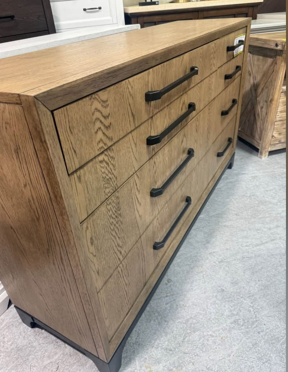 Thumbnail: New 8 Drawer Hardwood Solids Dresser, Caramel Oak Finish