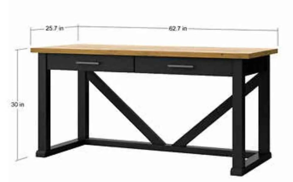 Thumbnail: Morrison 62” Writing Desk, Mahogany Solids and Oak Veneers
