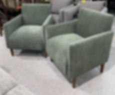 2 New Fabric Accent Chair, Green