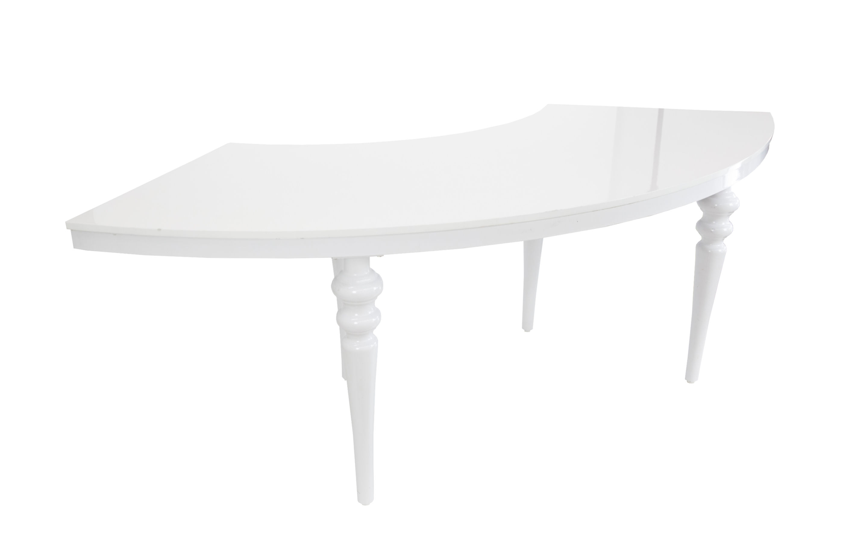 White Gloss Serpentine Table