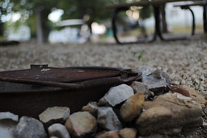 Firepit at Shady Oaks RV Park in Sulphur, Oklahoma