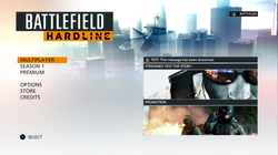 Battlefield Hardline - Front End