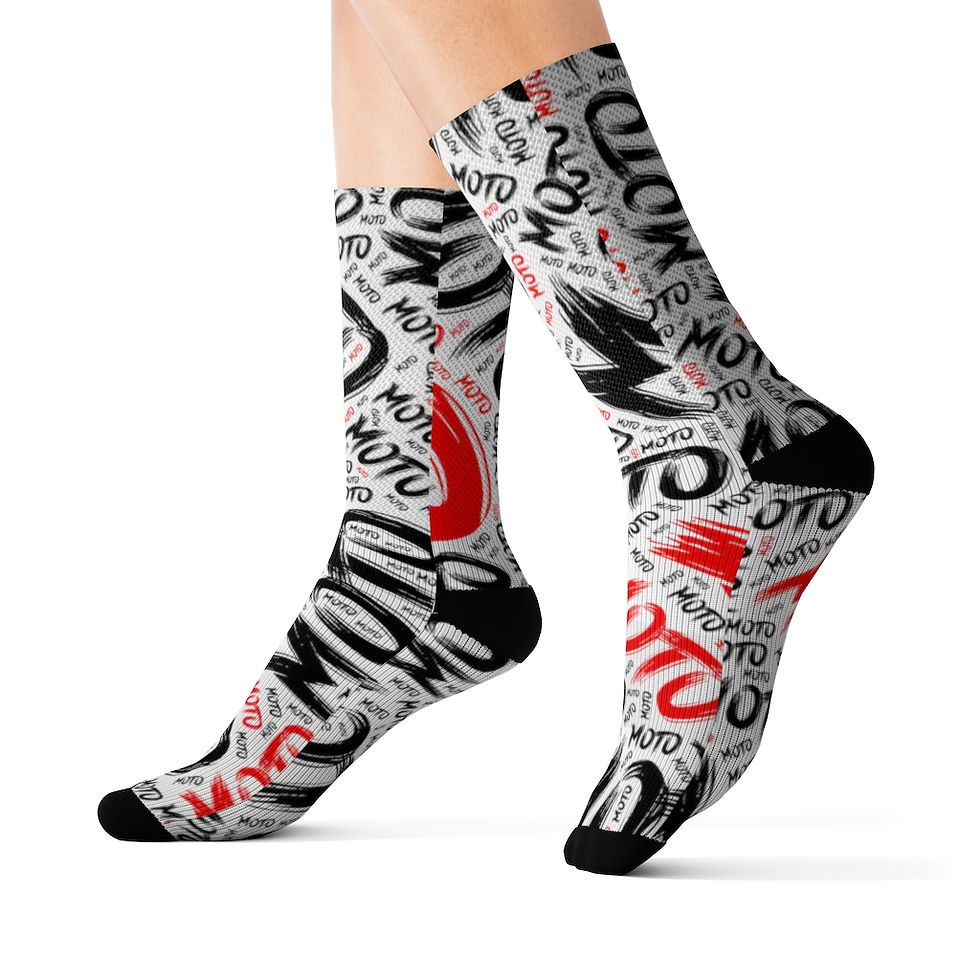Thumbnail: Moto Socks-White