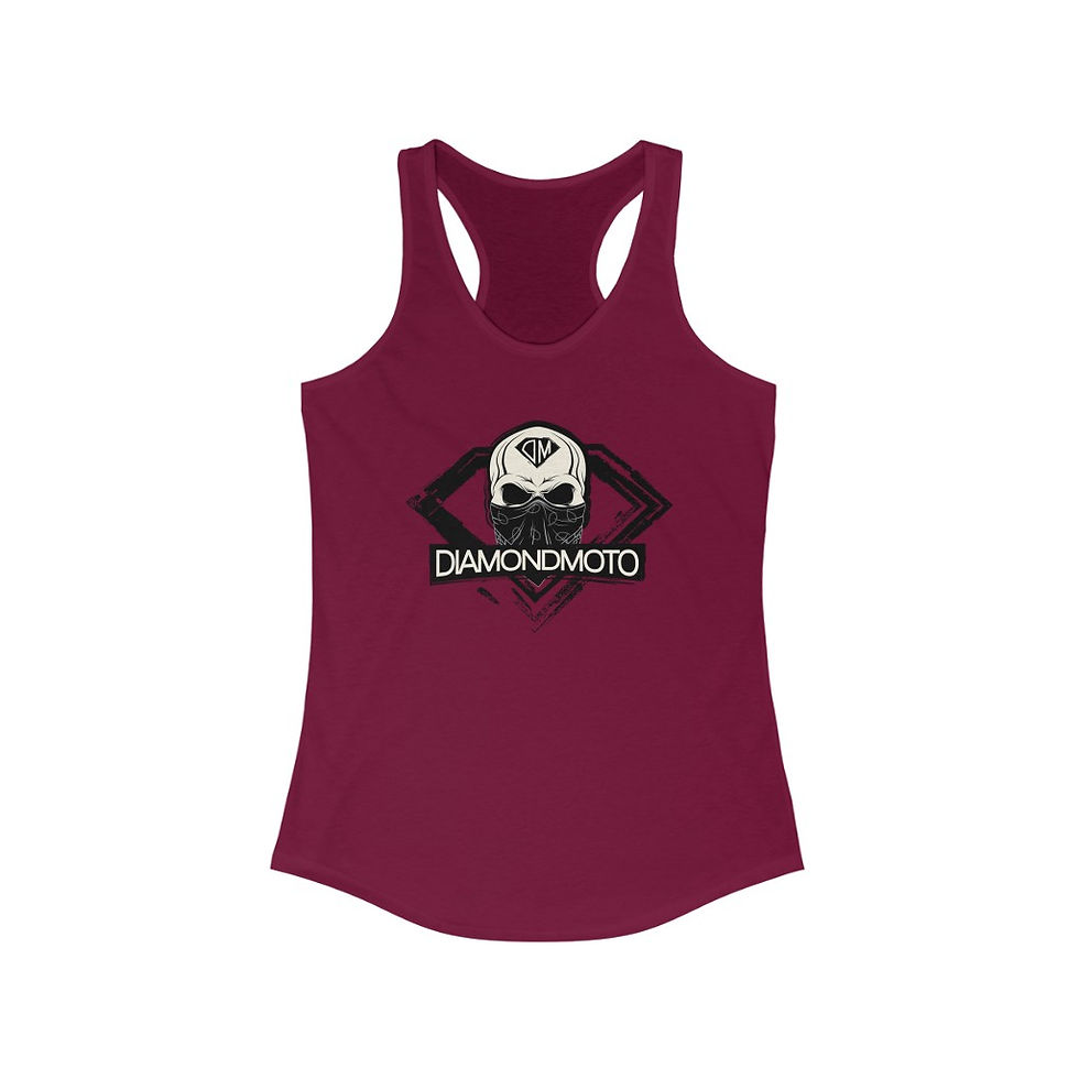 Thumbnail: Diamond Moto Bandana Skull Women's Tank-Slim Fit