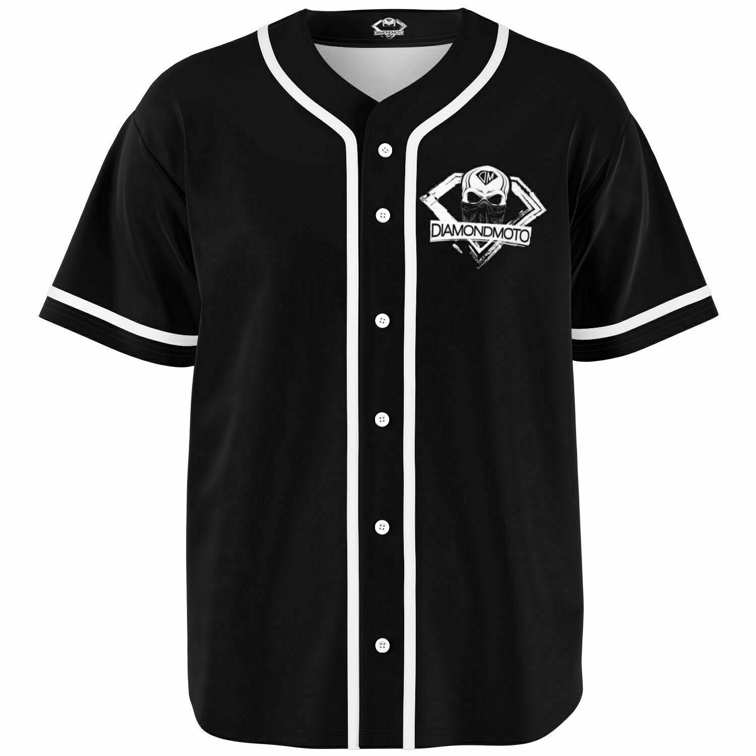 Diamond Moto Baseball Jersey-Black
