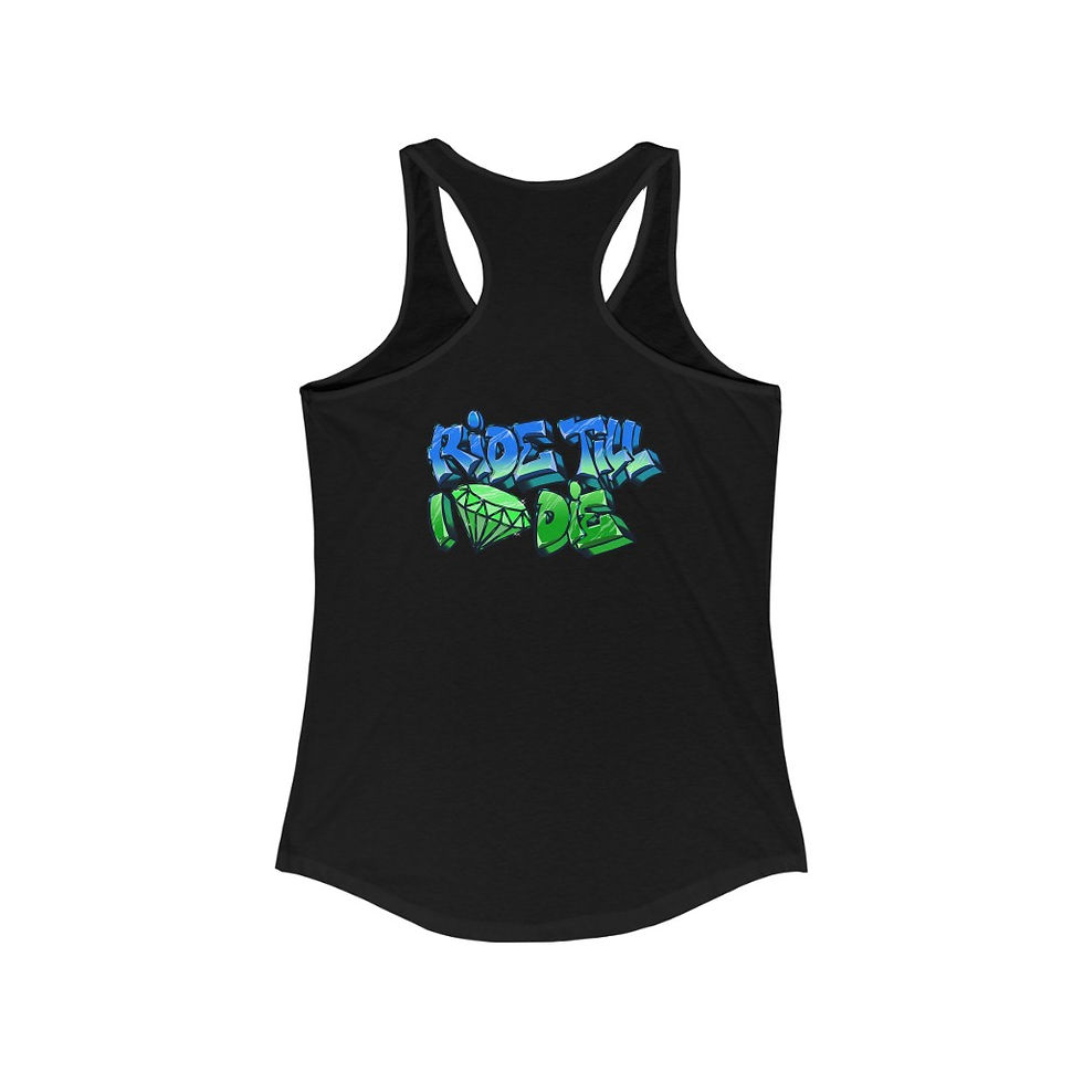 Thumbnail: Ride Till I Die Graffiti  Women's Tank-Slim Fit