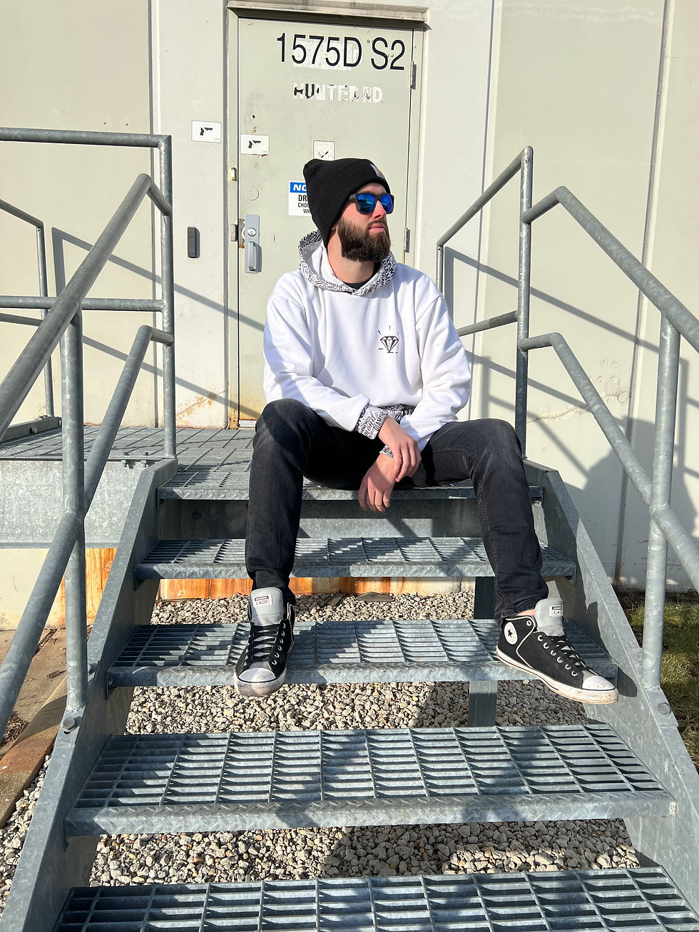 Thumbnail: Premium* Diamond Moto Hoodie-White