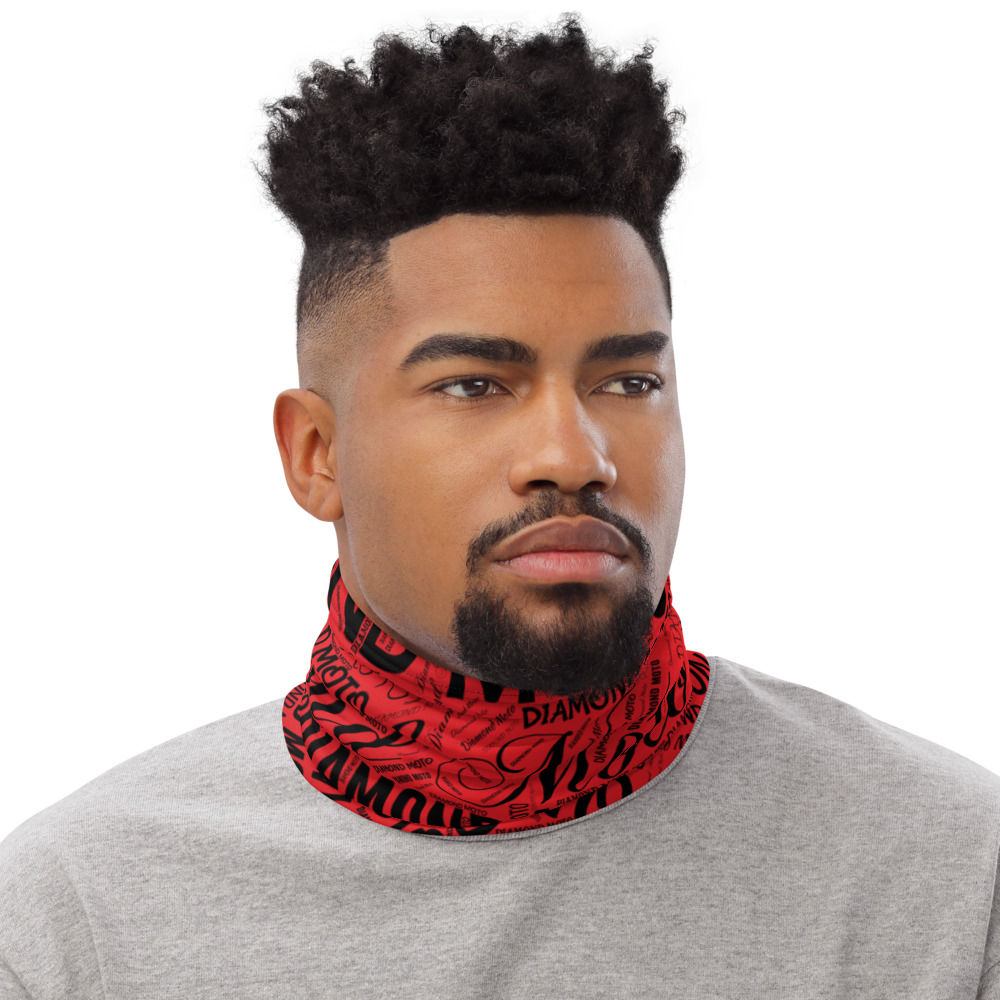 Diamond Moto Neck Gaiter-Red