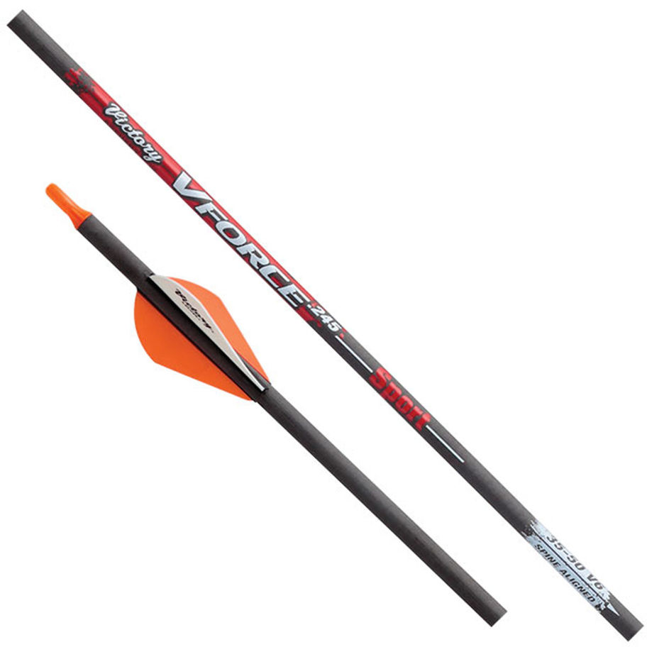 Two black VFORCE SPORT archery arrows