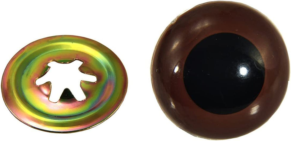Thumbnail: Doll Animal Eyes with Washers 4.5mm - 30mm Black Brown Blue Yellow
