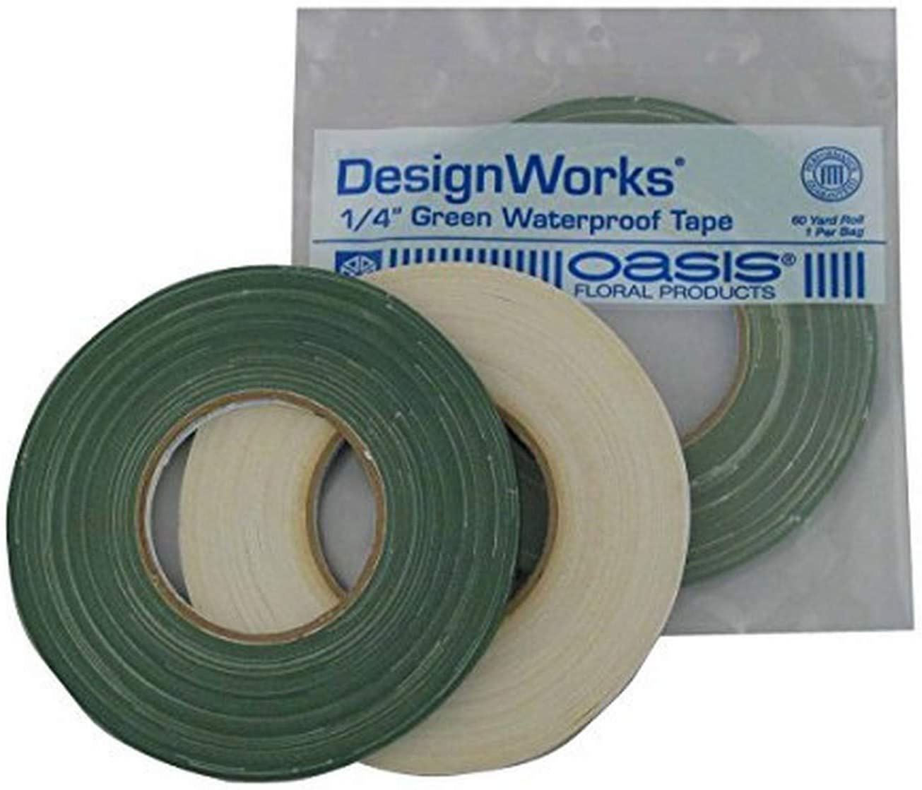 60 Yards 1/4" Green Oasis Waterproof Tape for Floral Decorations