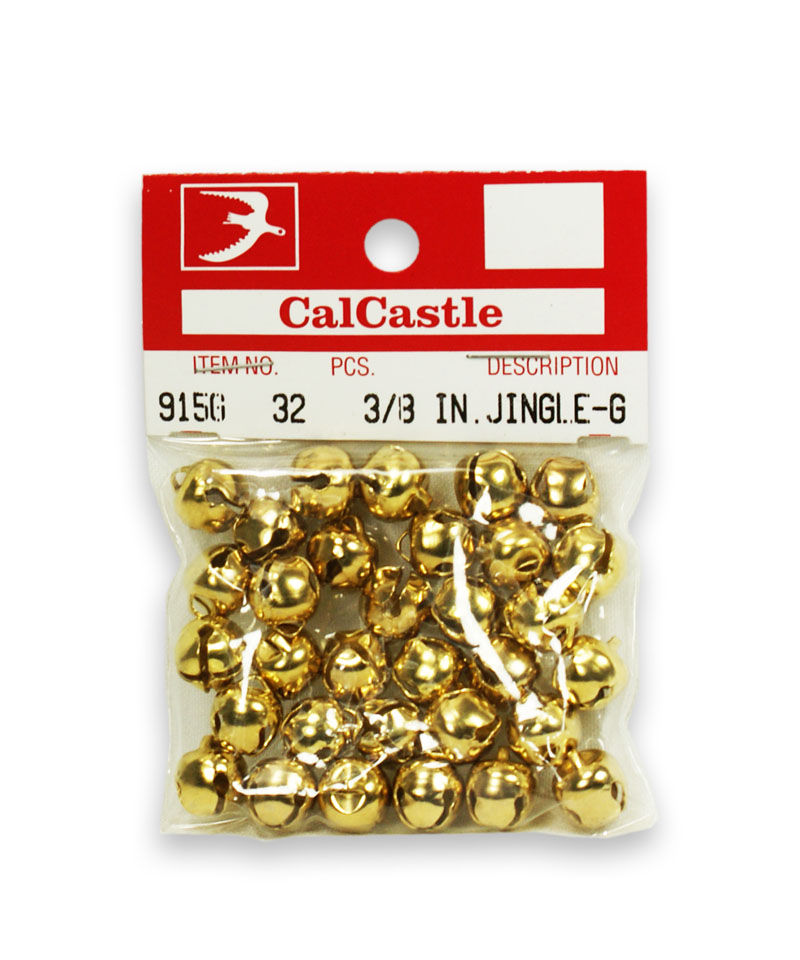 Thumbnail: Gold & Silver Jingle Bells Decor 3/8" 1/2" 5/8" 3/4" 1" 1-1/2" 1-3/4" 2" 2-1/4"