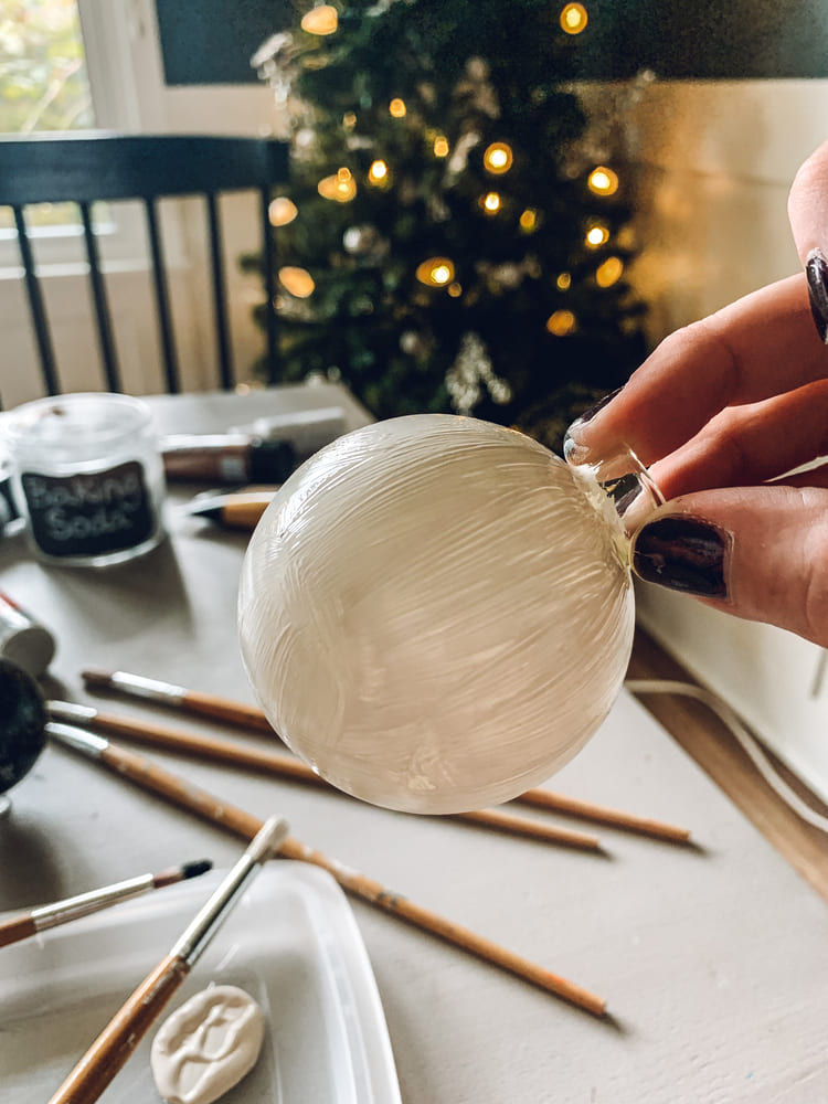 diy textured christmas ornament balls