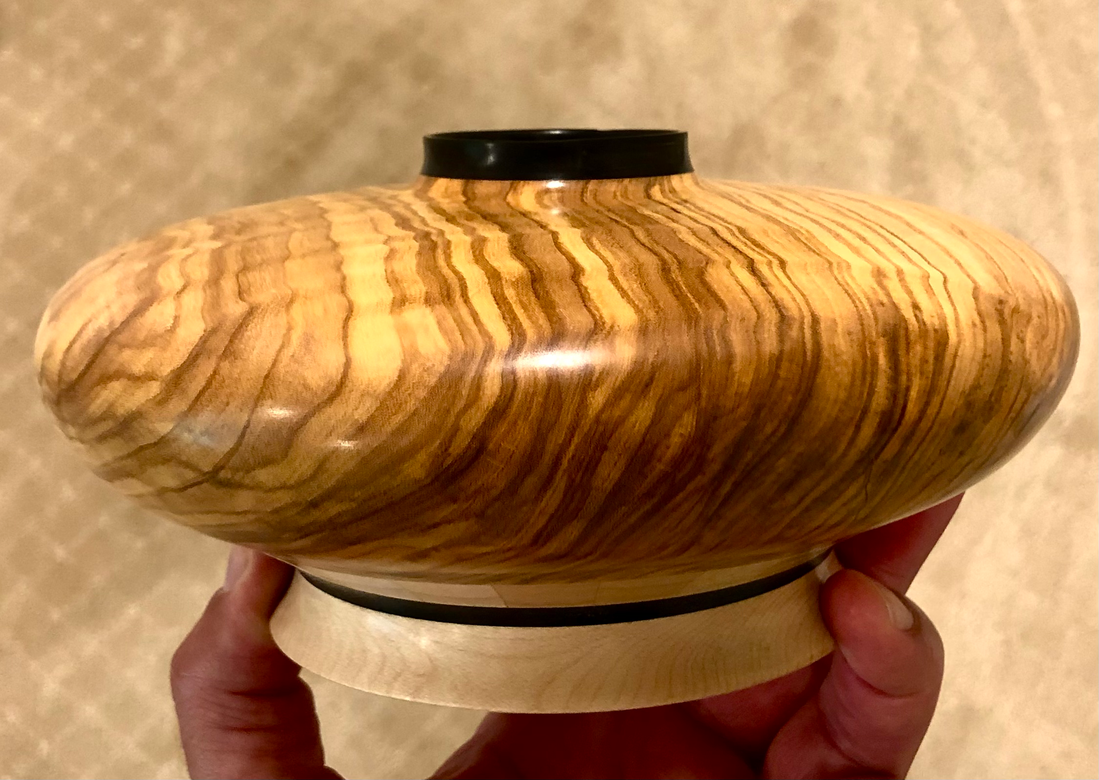 Olivewood hollow vase