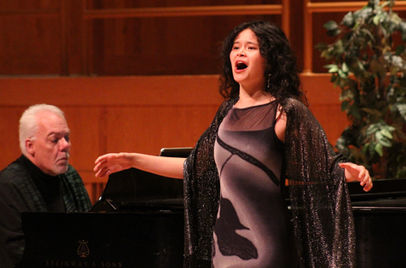 QSVI students singing on stage.