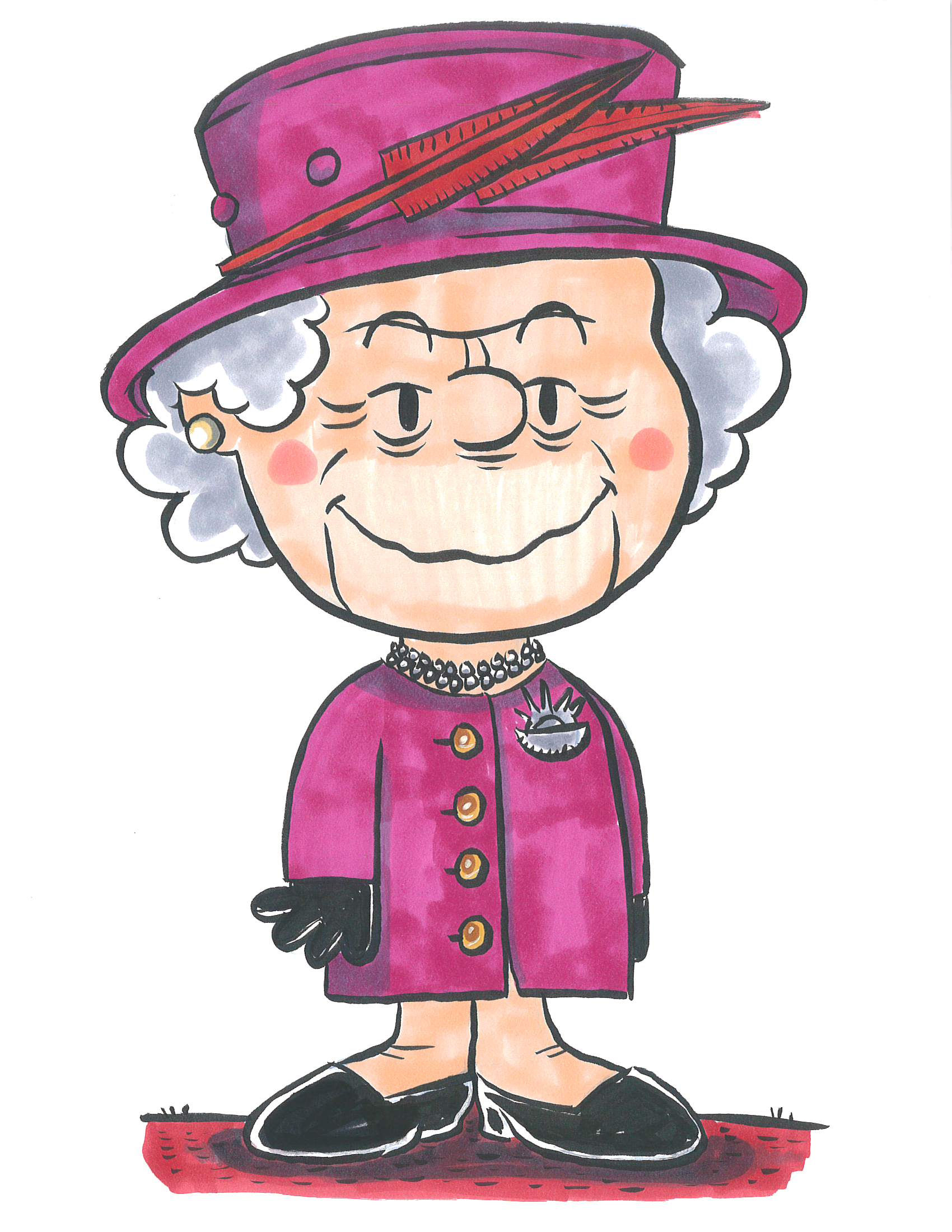 8.5"x11" Original Queen Drawing(Walnuts Style)