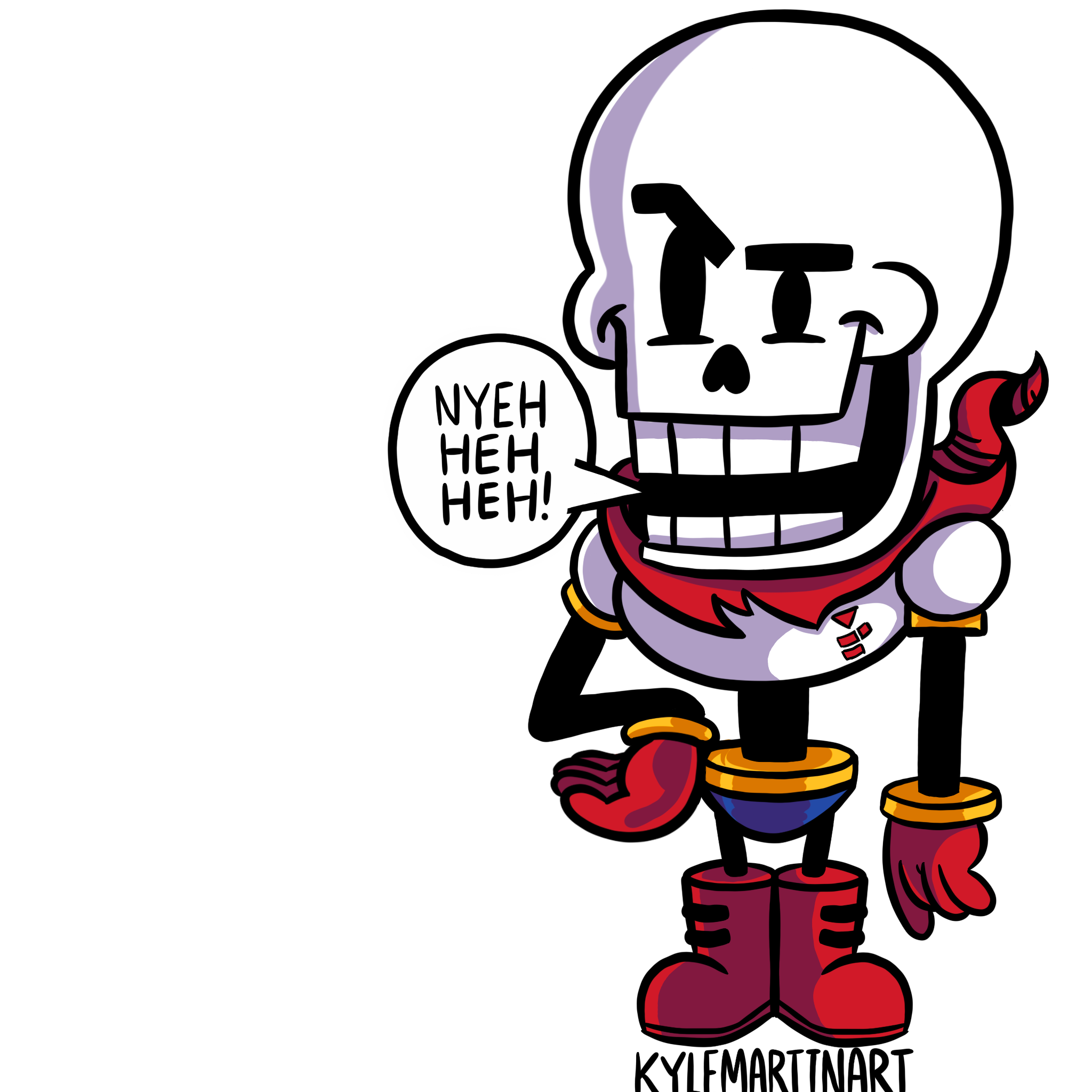 3" TALL FONT SKELETON VINYL STICKER