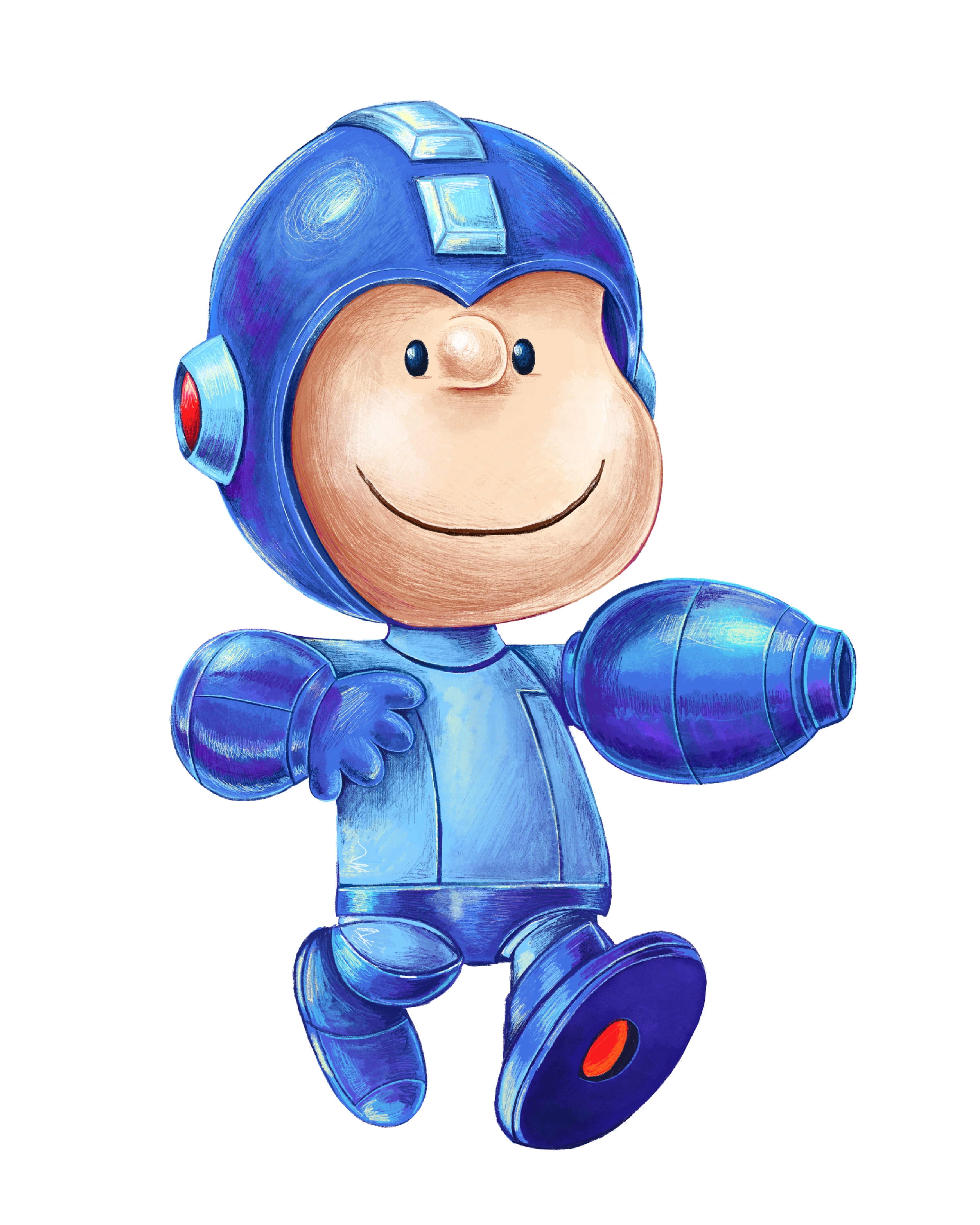 8"x10" Blue Bomber Chibi Print