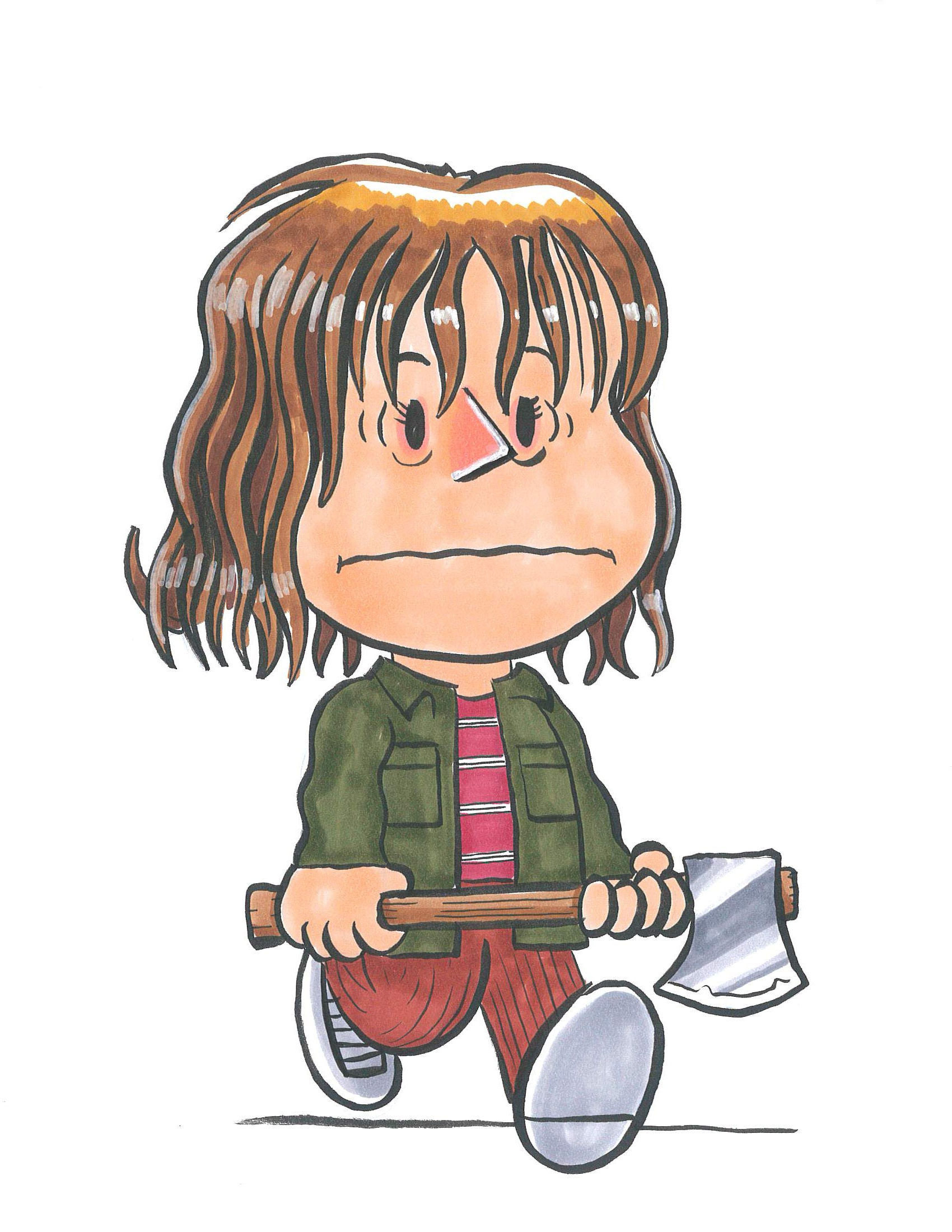 8.5"x11" Original Stranger Kids Joyce(Walnuts Style)
