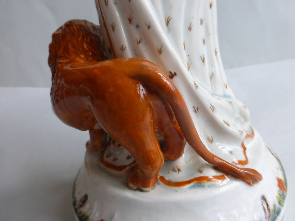 Thumbnail: Late 18th/Early 19thc. Pratt Ware Candlestick of Cybele c.1800 Ref # 4594