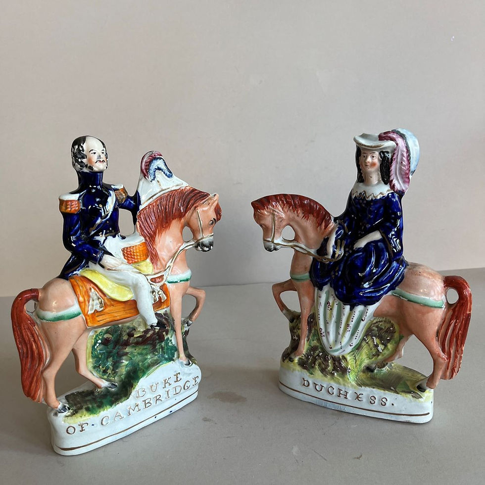 PAIR 19THC. STAFFORDSHIRE ROYALTY FIGURES Ref # 5027
