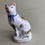 Thumbnail: 19thc. Staffordshire Miniature Cat with Blue Bow Ref # 5192