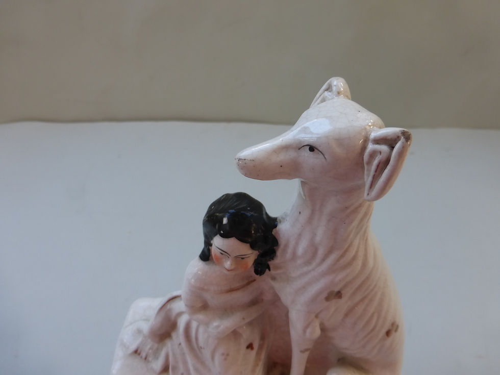 Thumbnail: 19THC. STAFFORDSHIRE DOG GELERT # 3391