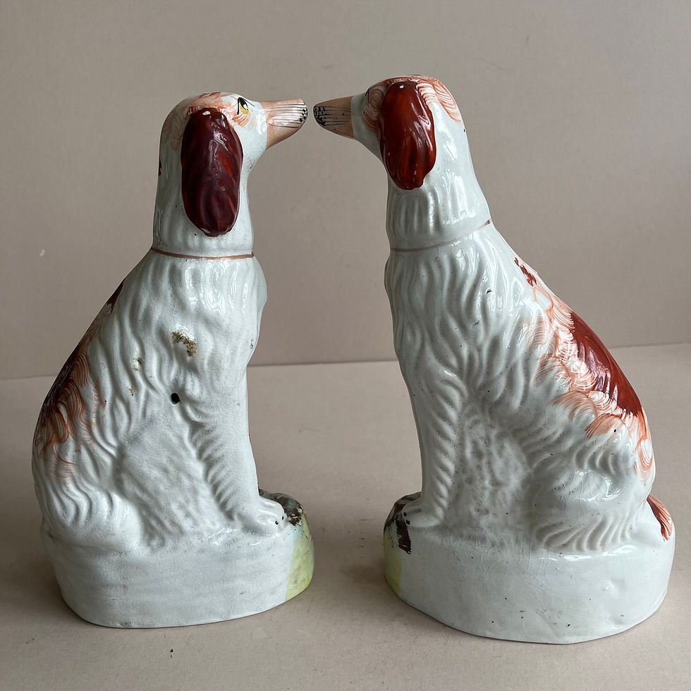 Thumbnail: Large pair 19thc. Staffordshire of Irish Setters Ref # 4979