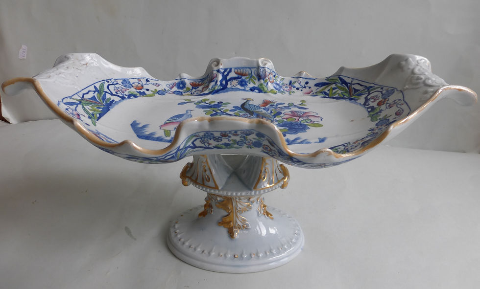 MASONS LONG TAILED BIRD PATTERNED TAZZA - NO DAMAGE - C.1820