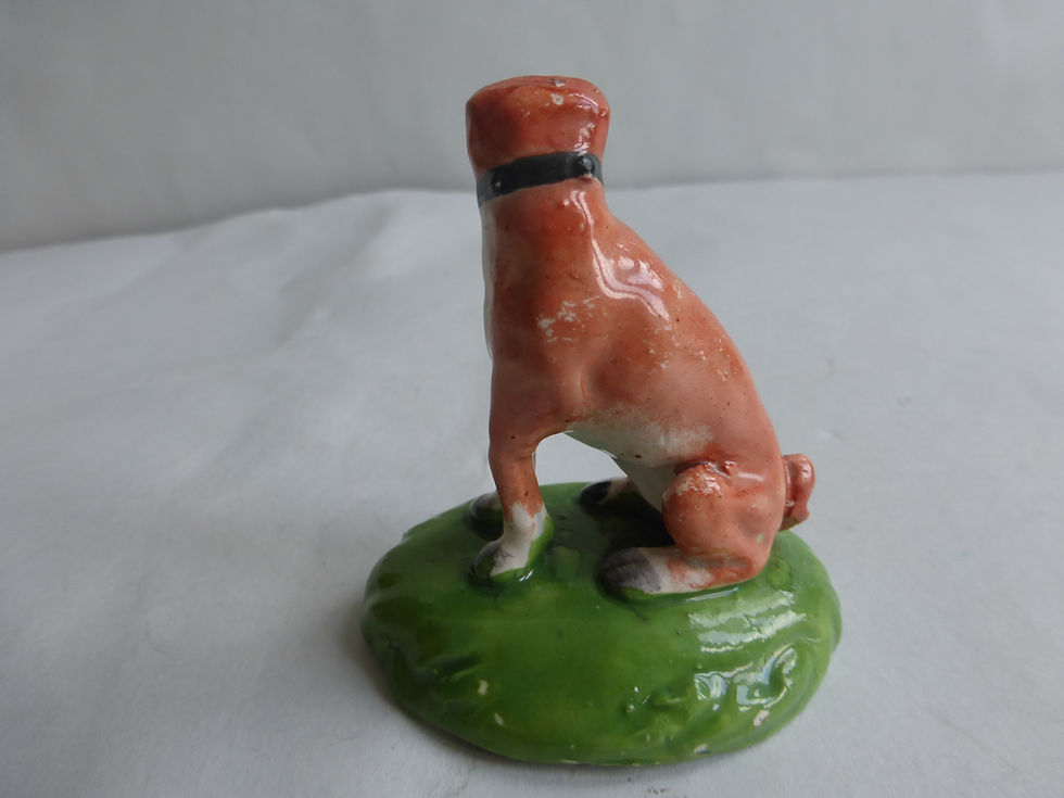 Thumbnail: 19THC STAFFORDSHIRE PEARLWARE PUG DOG