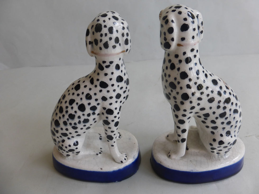 Thumbnail: Pair 19thc. Staffordshire Dalmations c.1850 - Ref # 4809