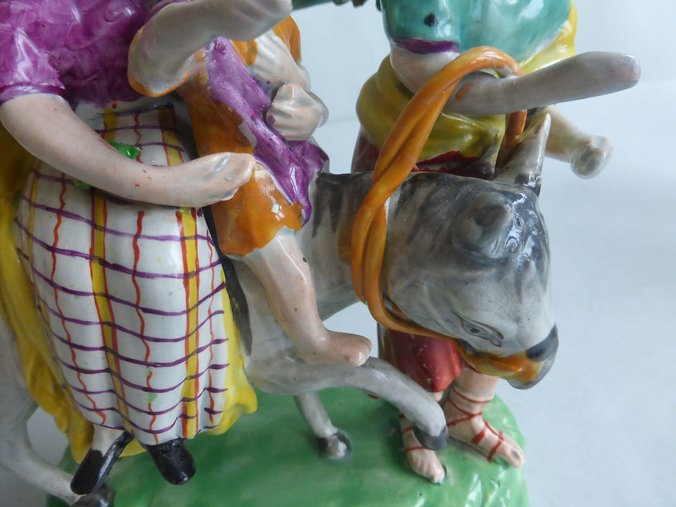 Thumbnail: PAIR 19THC. PEARLWARE STAFFORDSHIRE FLIGHT AND RETURN FROM EGYPT Ref: 4801
