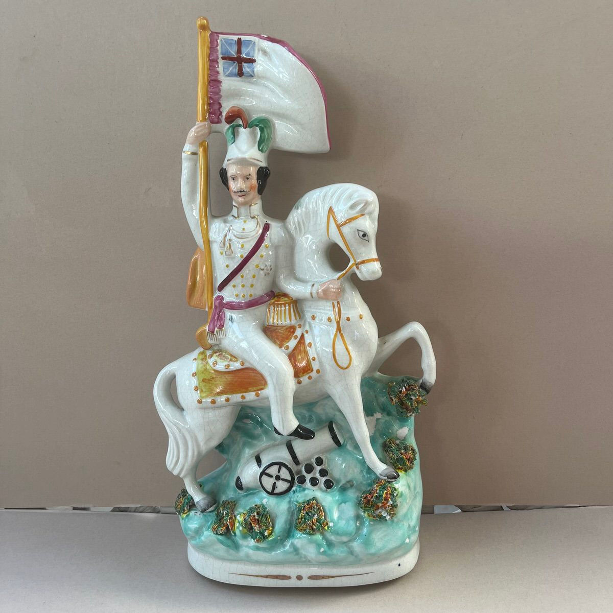 19thc. STAFFORDSHIRE OF GENERAL GEORGE BROWN ON HORSERef # 5048